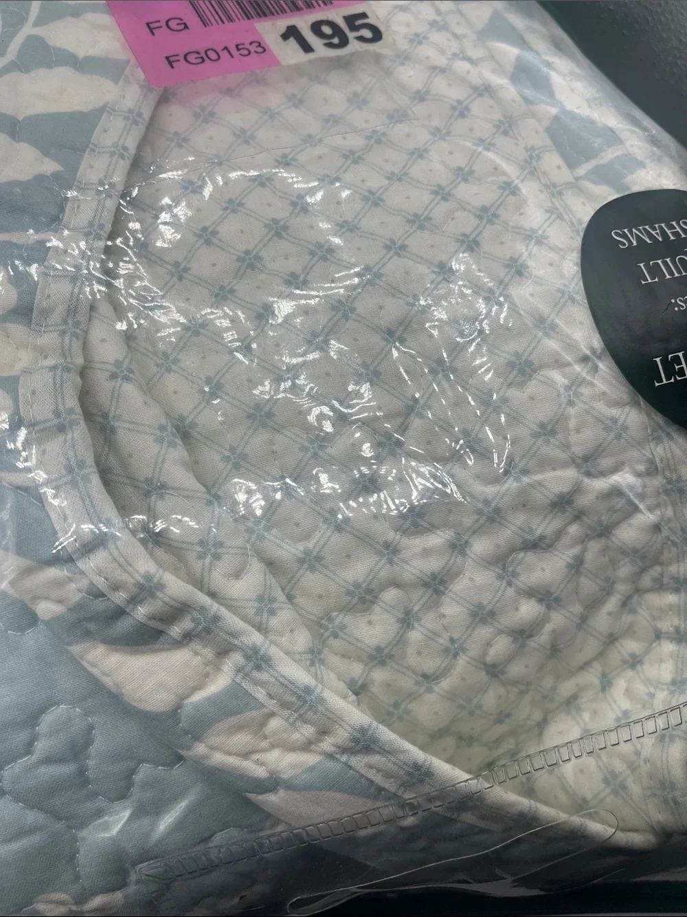Laura Ashley Rowland Light Blue and White Floral Reversible Quilt